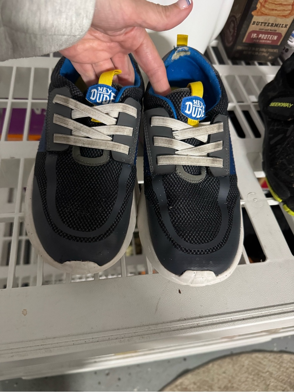 Hey Dude Kids' Navy and Gray Athletic Sneakers